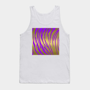 Gold Tiger Stripes Purple Tank Top